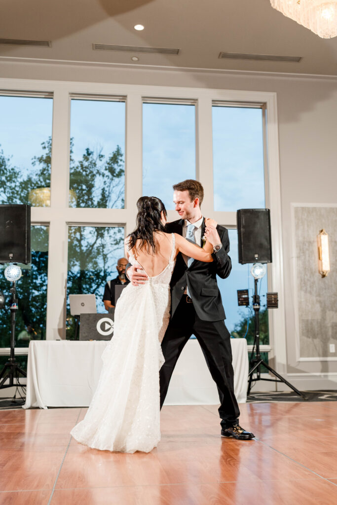 Bride and Groom share their first dance