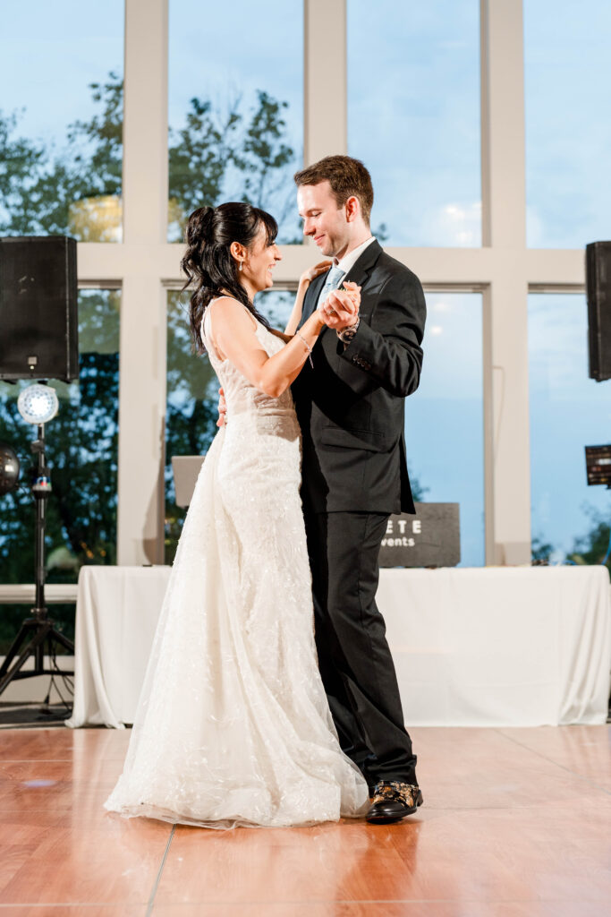 Bride and Groom share their first dance
