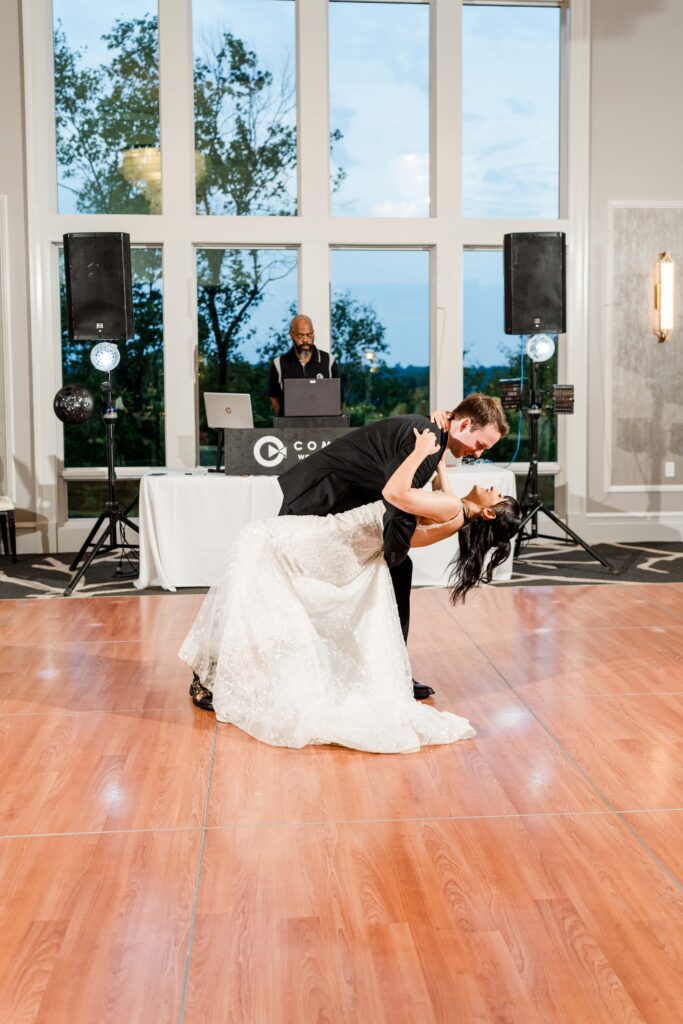 Bride and Groom share their first dance