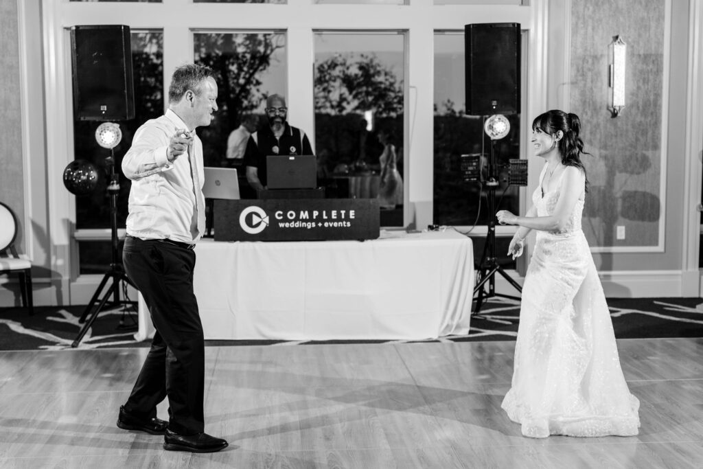 Sertap dances with Max's father in a dynamic start