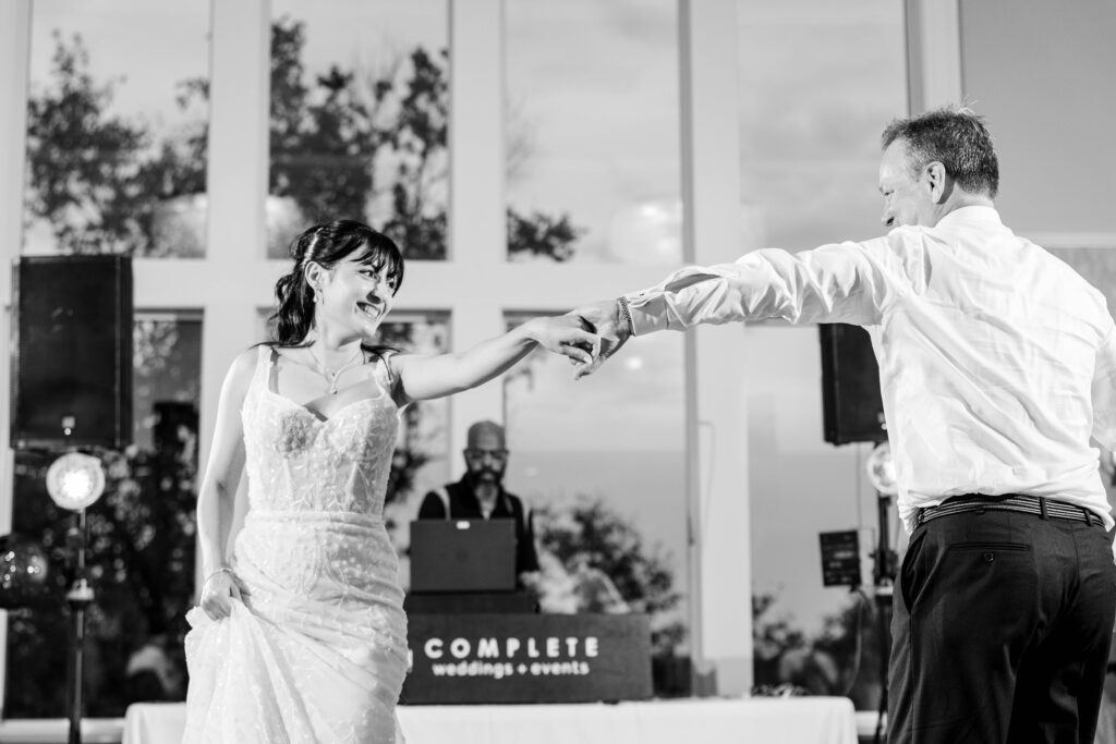 Bride and father-in-law dance