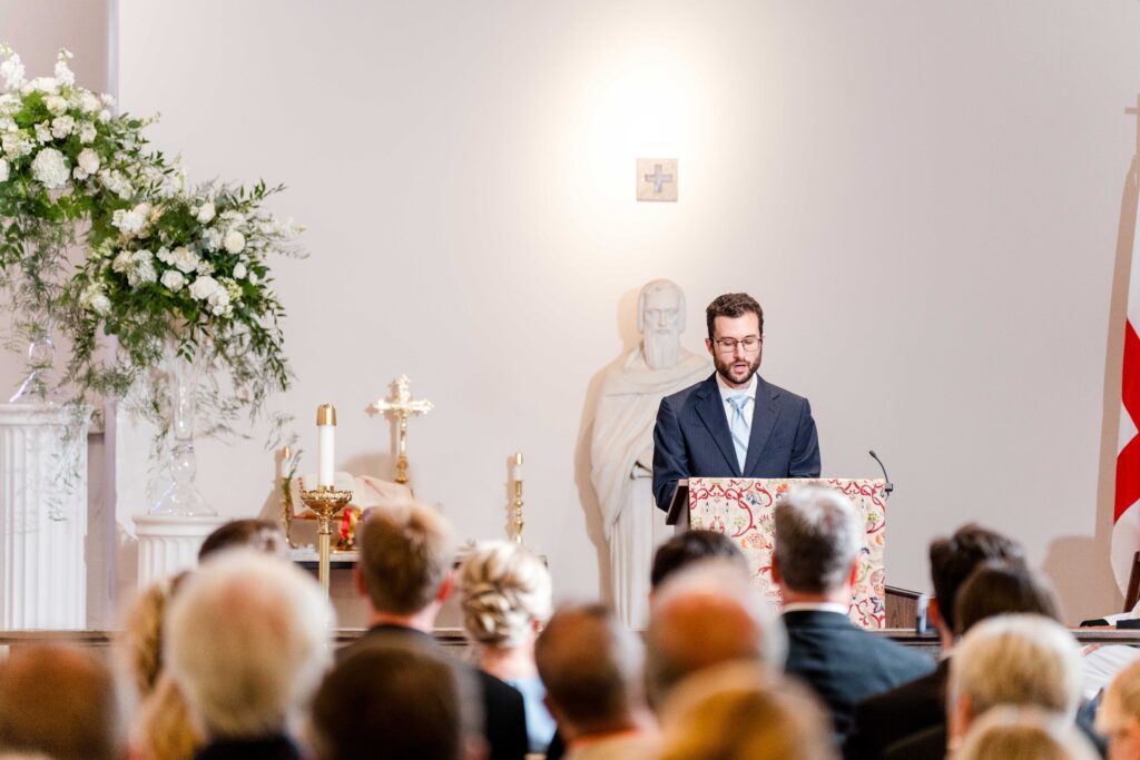 Reading of the bible during the ceremony