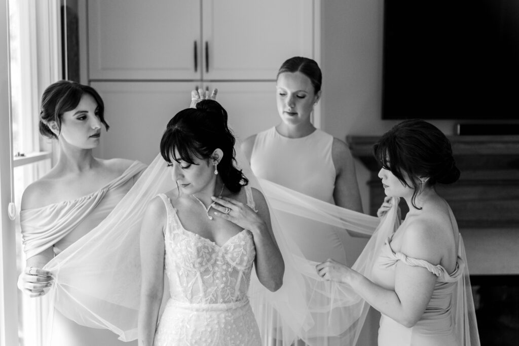 Sertap getting ready with her bridesmaids