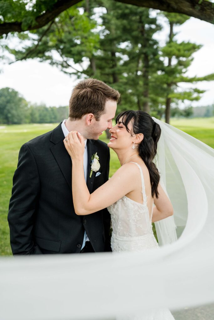 Couples Portrait in Grand Rapids Luxury Wedding Venue Blythefield